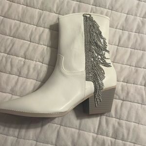 Western Rhinestone ankle boots